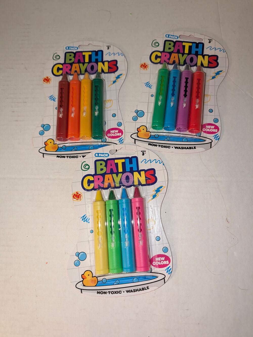 Lot of 3 Packs of Children's Bathtub Crayons Your choice of colors New